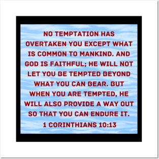 Bible Verse 1 Corinthians 10:13 Posters and Art